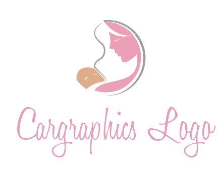 baby and mother childcare logo