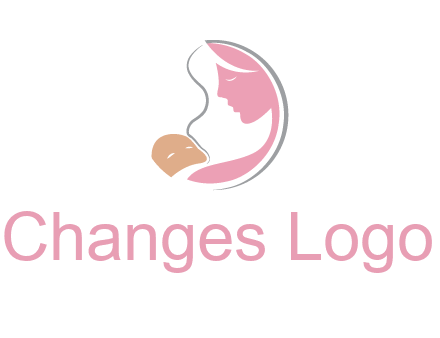 baby and mother childcare logo