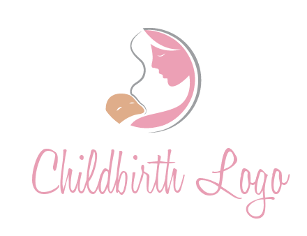 baby and mother childcare logo