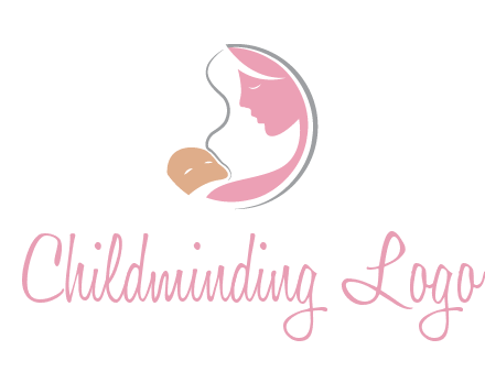 baby and mother childcare logo