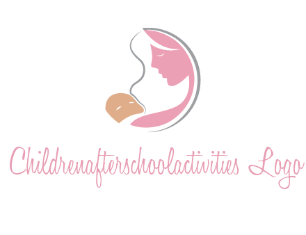 baby and mother childcare logo