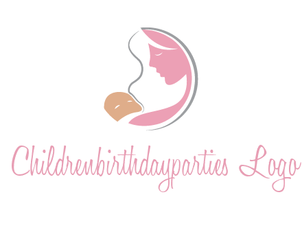 baby and mother childcare logo