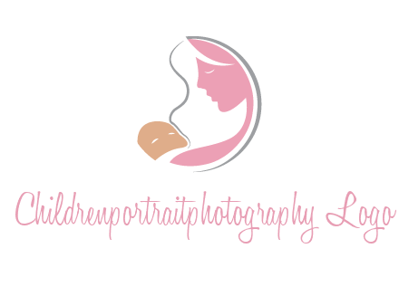 baby and mother childcare logo