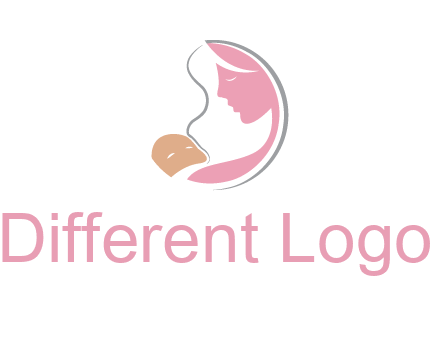 baby and mother childcare logo