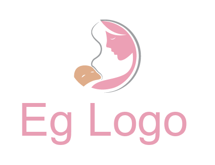 baby and mother childcare logo