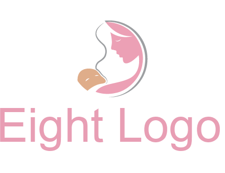 baby and mother childcare logo