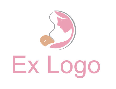 baby and mother childcare logo