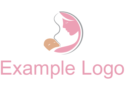 baby and mother childcare logo