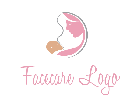 baby and mother childcare logo