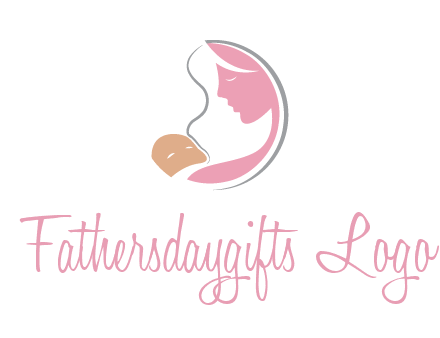 baby and mother childcare logo
