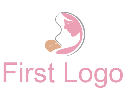baby and mother childcare logo