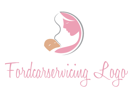 baby and mother childcare logo