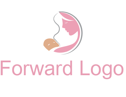 baby and mother childcare logo