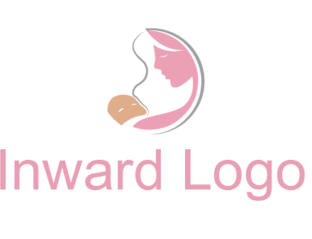 baby and mother childcare logo