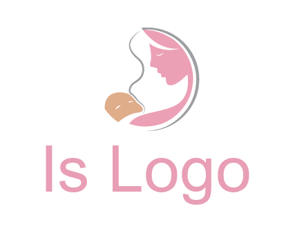 baby and mother childcare logo