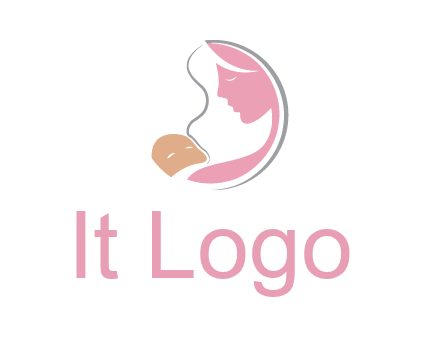 baby and mother childcare logo