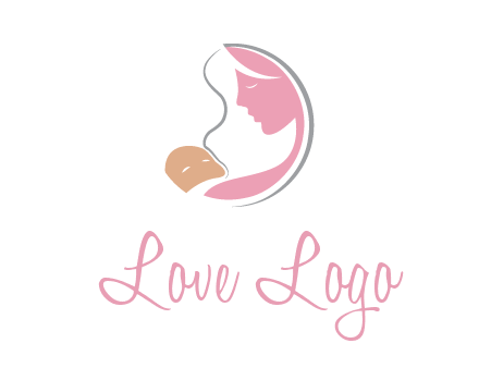 baby and mother childcare logo