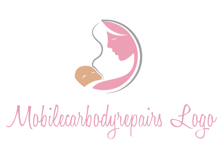 baby and mother childcare logo