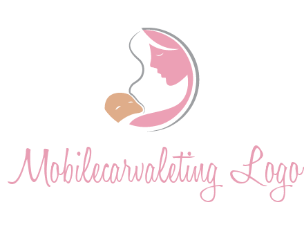 baby and mother childcare logo