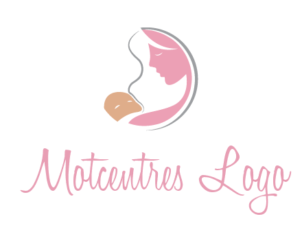 baby and mother childcare logo