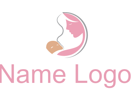 baby and mother childcare logo