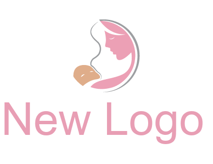 baby and mother childcare logo