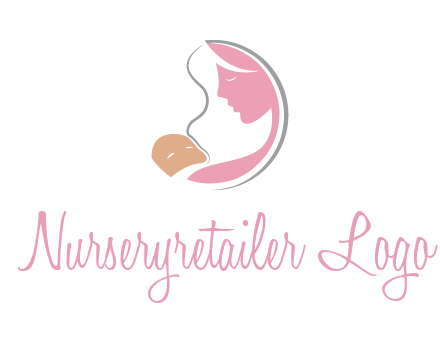 baby and mother childcare logo