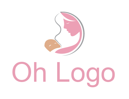 baby and mother childcare logo