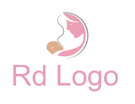 baby and mother childcare logo