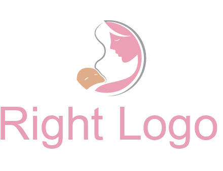 baby and mother childcare logo