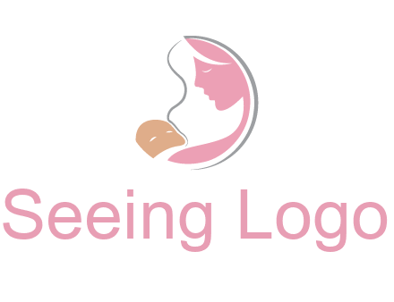 baby and mother childcare logo