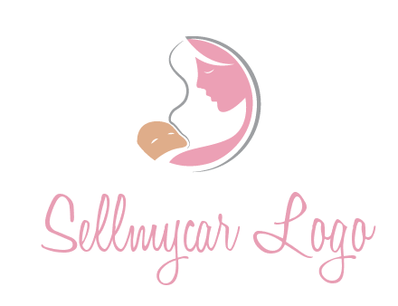 baby and mother childcare logo