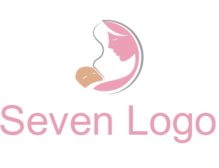 baby and mother childcare logo