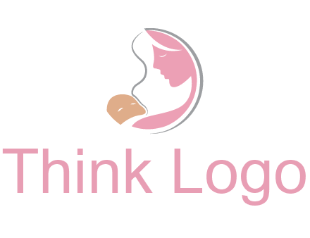 baby and mother childcare logo