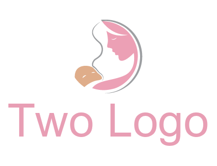 baby and mother childcare logo