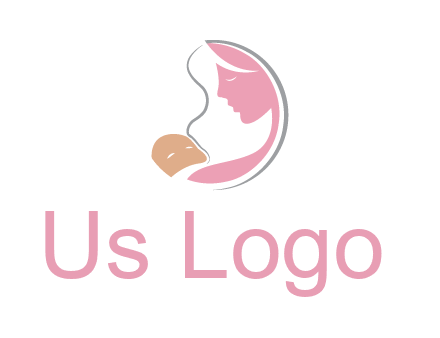 baby and mother childcare logo