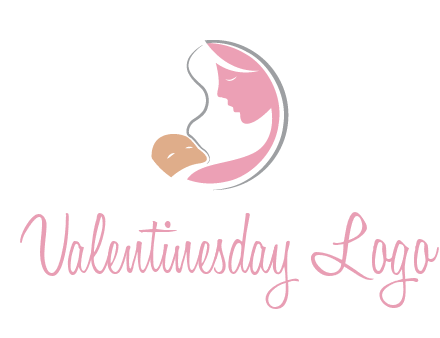 baby and mother childcare logo