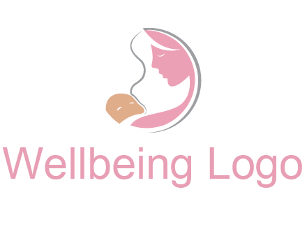 baby and mother childcare logo