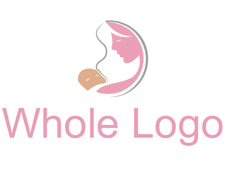 baby and mother childcare logo