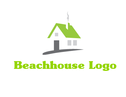 negative space house logo