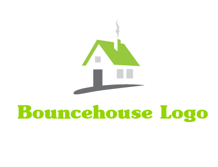 negative space house logo