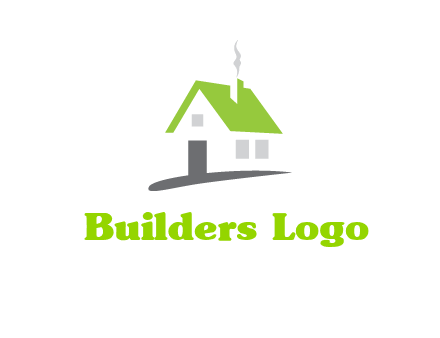 negative space house logo