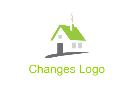 negative space house logo