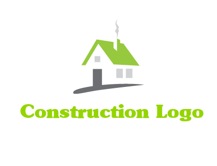 negative space house logo