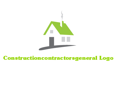 negative space house logo