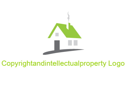 negative space house logo