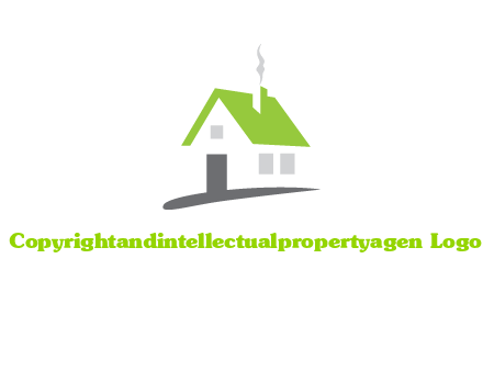 negative space house logo