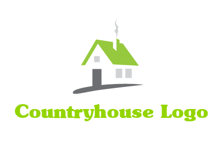 negative space house logo