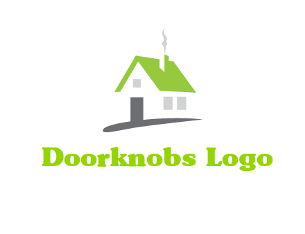 negative space house logo