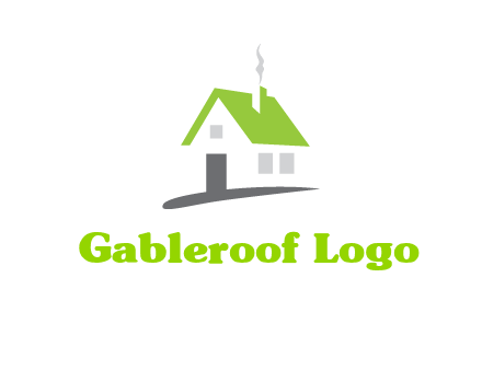 negative space house logo